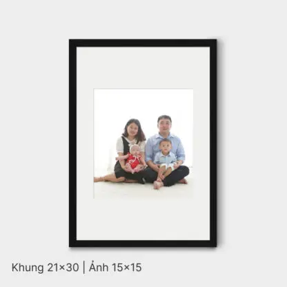 Loving Family | Bộ khung ảnh treo tường 5 bức, gỗ sồi đen - LF5BL - Hình ảnh 4