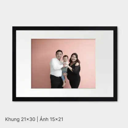 Loving Family | Bộ khung ảnh treo tường 5 bức, gỗ sồi đen - LF5BL - Hình ảnh 5