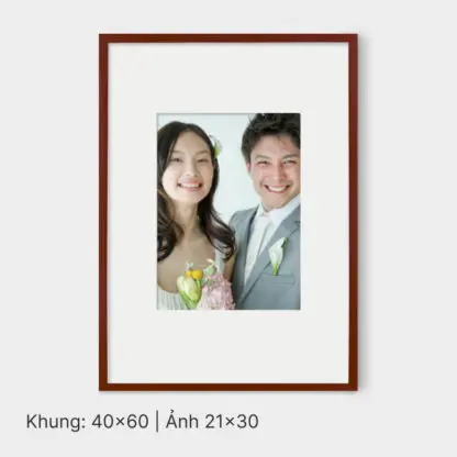 Beautiful Moment | Bộ khung ảnh treo tường 7 bức, gỗ sồi đỏ - BM7R - Hình ảnh 3