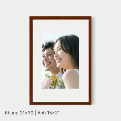 Beautiful Moment | Bộ khung ảnh treo tường 7 bức, gỗ sồi đỏ - BM7R - Hình ảnh 4