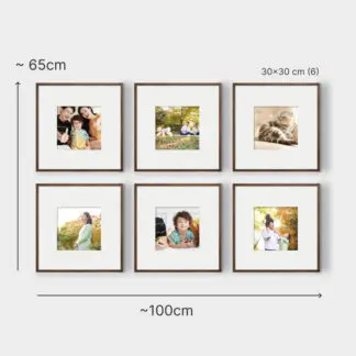 My Home | Bộ khung ảnh treo tường trang trí nhà 6 bức, gỗ sồi nâu - MH6B