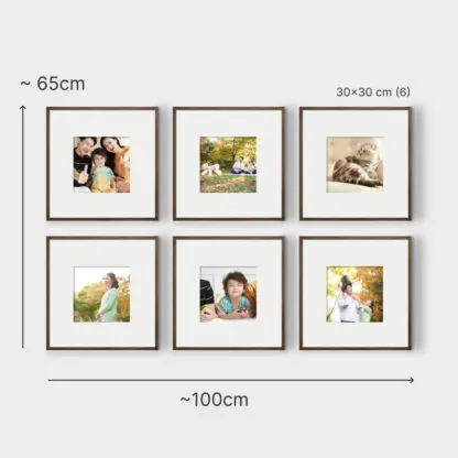 My Home | Bộ khung ảnh treo tường trang trí nhà 6 bức, gỗ sồi nâu - MH6B - Hình ảnh 2