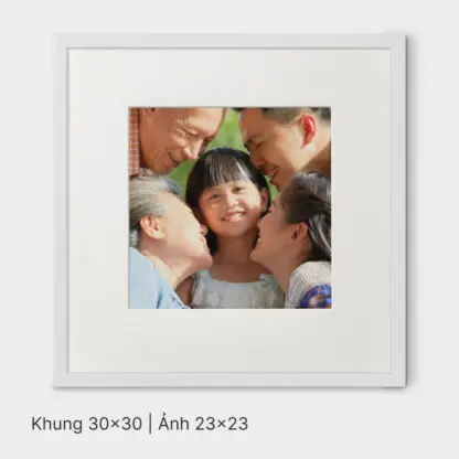 My Family | Bộ khung ảnh treo trang trí tường 6 bức, gỗ sồi trắng - MF6W - Hình ảnh 3