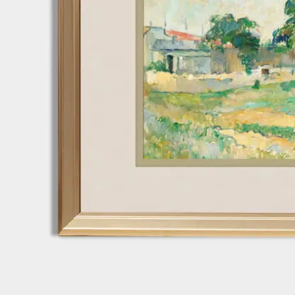 Tranh phong cảnh làng quê thanh bình 53x63cm - Hình ảnh 3