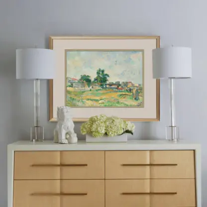 Tranh phong cảnh làng quê thanh bình 53x63cm - Hình ảnh 2