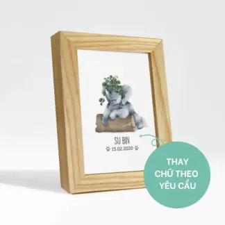 Little Elephant - Postcard in tên theo yêu cầu