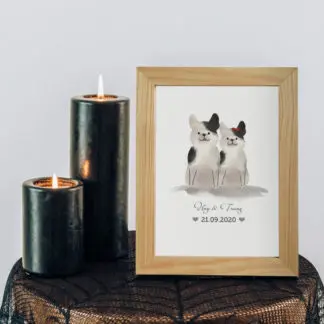 Pet Couple - Postcard in tên theo yêu cầu