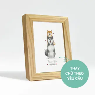 Shiba Couple - Postcard in tên theo yêu cầu