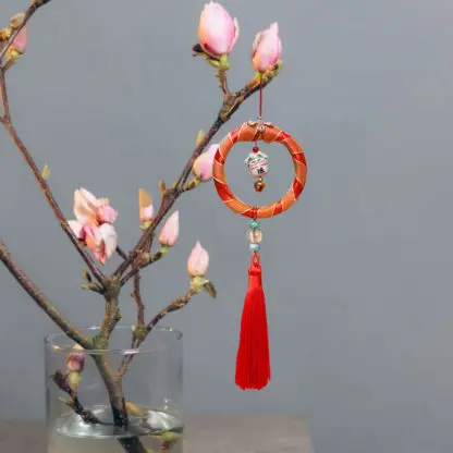 Mèo chiêu tài dây treo cây mai cây đào, phụ kiện