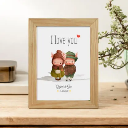 I Love You - Postcard in tên theo yêu cầu - Hình ảnh 3