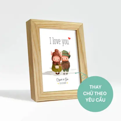 I Love You - Postcard in tên theo yêu cầu