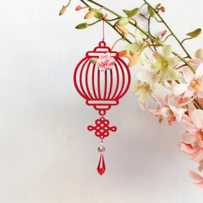 Dây treo tết nguyệt hoa đăng đỏ 1