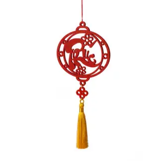 Dây treo tết chữ Phúc đỏ