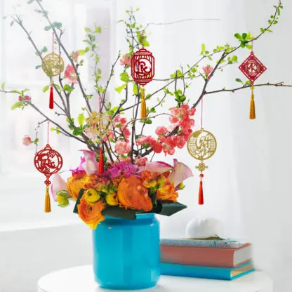 COMBO 6 DÂY TREO TRANG TRÍ TẾT THƯ PHÁP MIX MÀU