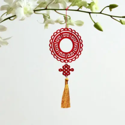 Dây treo tết vòng đại cát đỏ 1