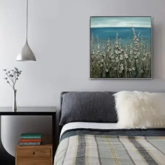 Bụi Huệ Tây - Tranh sơn dầu phong cảnh cánh đồng hoa - 80x80