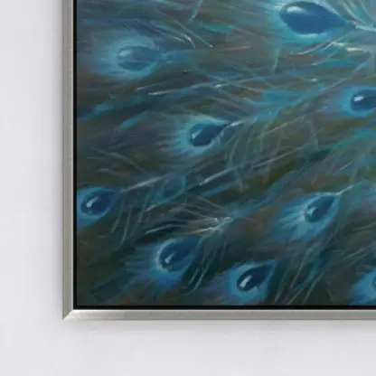 Khổng tước - Tranh sơn dầu treo phòng khách vẽ chim công 80x120 - Hình ảnh 3