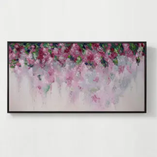 Giàn Hoa Giấy - Tranh vẽ Sơn Dầu hoa 70x140cm