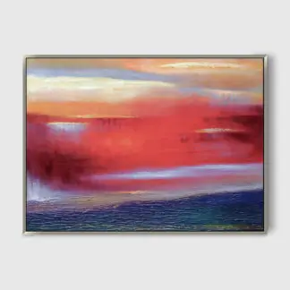 Red - Tranh sơn dầu trừu tượng 80x100