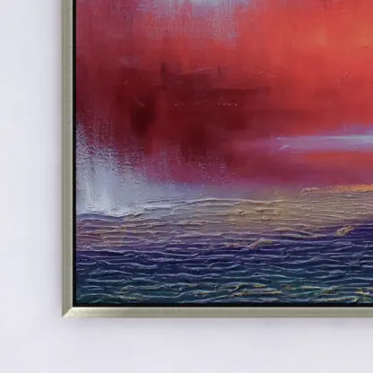 Red - Tranh sơn dầu trừu tượng 80x100 - Hình ảnh 3