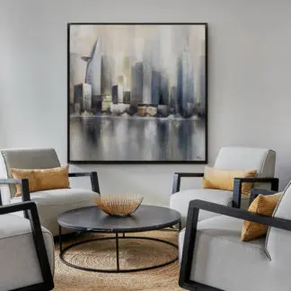 Sài Gòn - Tranh sơn dầu phong ảnh hiên đại thành phố 100x100