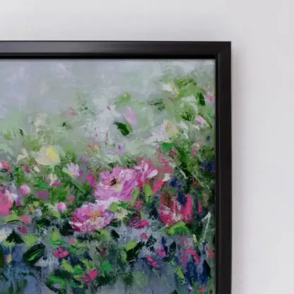 Vườn xuân - Tranh sơn dầu phong cảnh khu vườn mùa xuân 70x140 - Hình ảnh 3