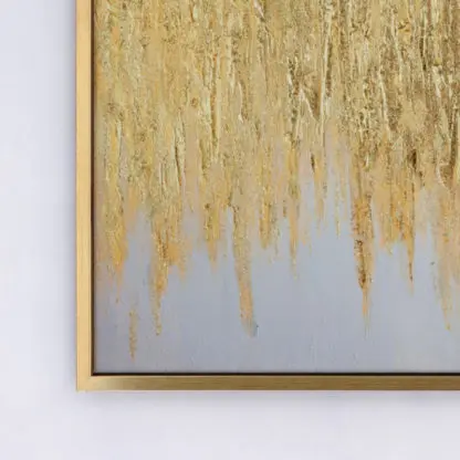 Golden Age - Tranh treo tường phòng khách sơn dầu trừu tượng dát vàng 80x80 - Hình ảnh 3