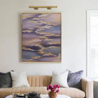 tranh sơn dầu trừu tượng Purple