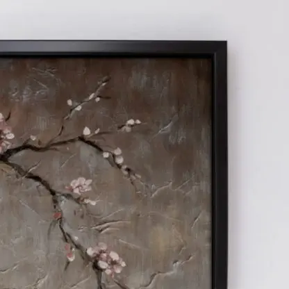 Sắc xuân - Tranh sơn dầu hoa đào 80x80 - Hình ảnh 3