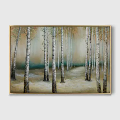 The forest - Tranh sơn dầu phong cảnh khu rừng yên tĩnh 80x120