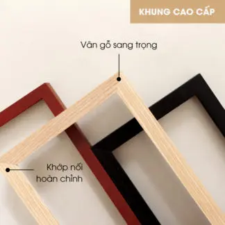 Khung ảnh gỗ sồi 3 màu