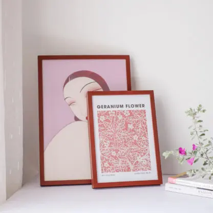 khung tranh gỗ màu đỏ 30x42 a3 a4