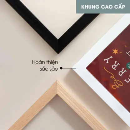 Khung tranh treo tường gỗ sồi màu trăng mia home oak1.5d ảnh chụp 9