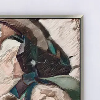 Tranh truu tuong co gai doi non 1