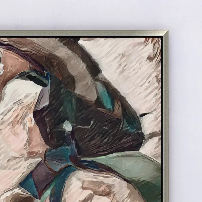 Tranh truu tuong co gai doi non 1