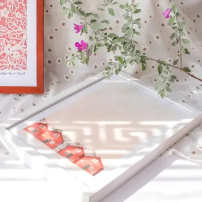 Khung gỗ sồi lifestyle trắng 30x42