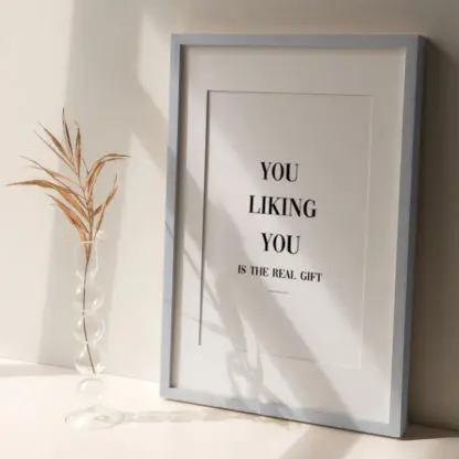 khung tranh gỗ sồi xám 30x42