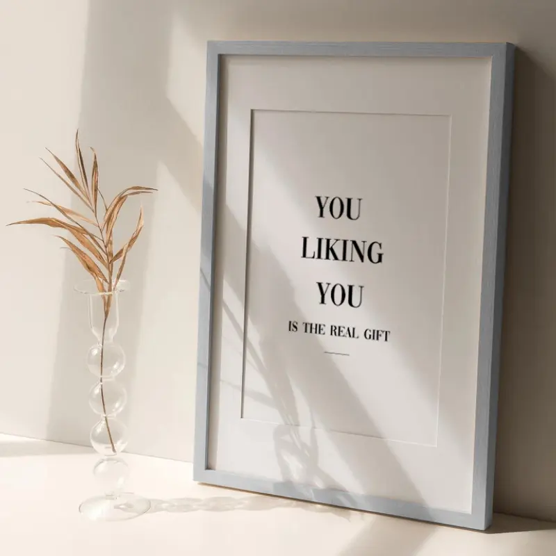khung tranh gỗ sồi xám 30x42