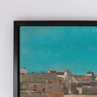 Tranh phong cảnh biển Ngôi làng bên bờ biển - Tranh canvas danh họa Odilon Redon