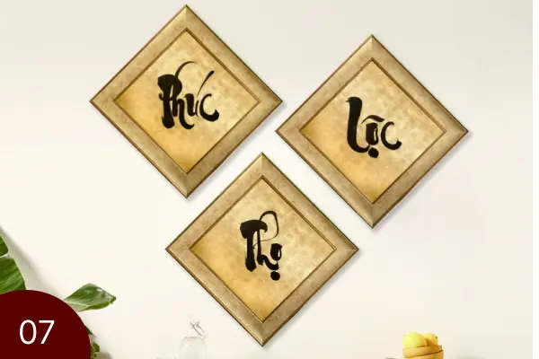 Bộ 3 tranh Phúc Lộc Thọ