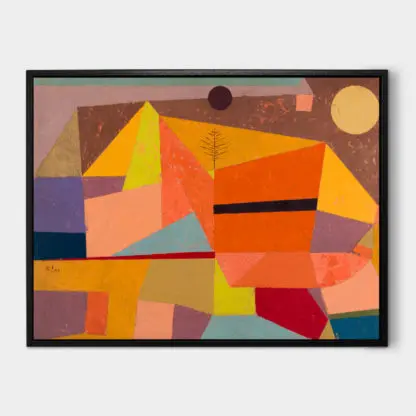 Tranh trừu tượng Joyful Mountain Landscape - 1929 - Tranh canvas danh họa Paul Klee - Hình ảnh 4
