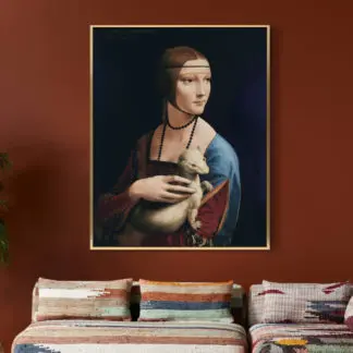 Lady with an Ermine - Tranh canvas treo tường Leonardo da Vinci