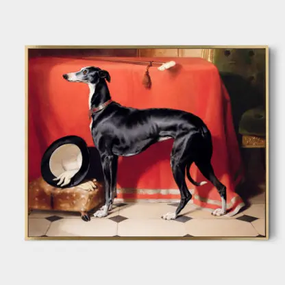 Tranh con chó mực - canvas treo tường Sir Edwin Landseer
