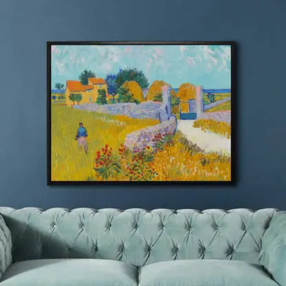 Ngôi nhà nông trại ở Provence - Tranh canvas Vincent Van Gogh (1888) - Ảnh 3