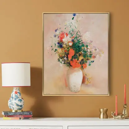 Vase of flowers - Tranh canvas treo tường danh hoạ Odilon Redon - Hình ảnh 3