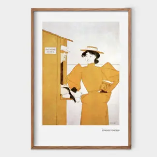 Poster Woman picking up bathing suits