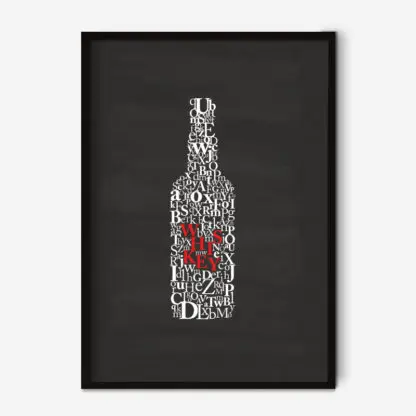 Bộ 2 tranh rượu Whiskey trắng đen - Tranh khung kính - Hình ảnh 4