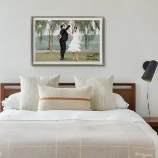 khung ảnh cưới đen viền vàng 60x90 1,5cm