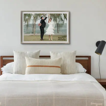 khung ảnh cưới đen viền vàng 60x90 1,5cm