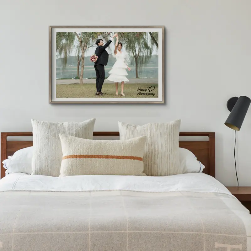 khung ảnh cưới đen viền vàng 60x90 1,5cm